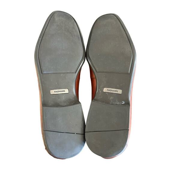 Magnanni Genuine Leather Men’s Slip On Loafers Size 10.5 M Chestnut Brown - Picture 5 of 10
